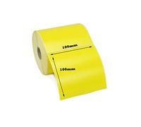 Label Metrics 5,000 100mm x 100mm Yellow Direct Thermal Labels