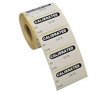 Label Metrics Calibrated Test Labels, Gloss Paper, 50mm x 25mm, 500 per Roll, Permanent Adhesive