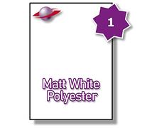 Label Planet® 1 Per Page/Sheet 10 Sheets (10 MATT WHITE POLYESTER Sticky Labels) A4 Waterproof Permanent Matte Plastic Printable Stickers, For Laser Printers Only, 210x297mm LP1/210 MWP Outdoor/Marine