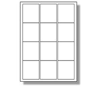 Label Planet® 12 Per Page/Sheet 5 Sheets (60 MATT White POLYETHYLENE Sticky Labels) A4 Waterproof Permanent Pliable Matte Plastic Printable Stickers, 63.5x72mm LP12/63 MWPE, Outdoor/Marine Durable