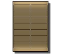 Label Planet® 14 Per Page/Sheet, 25 Sheets (350 Metallic Gold Sticky Labels), A4 Address Shipping Mailing Stickers for Letters/Parcels/Cards, for Laser Printer Only, LP14/99 M, 99.1 x 38.1 MM