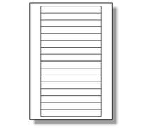 Label Planet® 16 Per Page/Sheet, 500 Sheets (8000 Sticky Video Cassette Spine Labels), White Blank Matt Self-Adhesive Plain A4 Stickers UK LP16/145, 145 x 17 MM, General Purpose