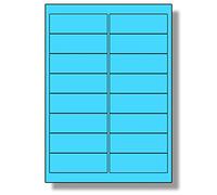 Label Planet® 16 Per Sheet, 25 Sheets (400 Blue Labels). Coloured Paper Labels with Rounded Corners 99.1 x 33.9mm, LP16/99 C.