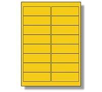 Label Planet® 16 Per Sheet, 25 Sheets (400 Yellow Labels). Coloured Paper Labels with Rounded Corners 99.1 x 33.9mm, LP16/99 C.