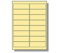 Label Planet® 16 Per Sheet, 5 Sheets (80 Cream Labels). Coloured Paper Labels with Rounded Corners 99.1 x 33.9mm, LP16/99 C.