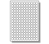 Label Planet® 165 Per Page/Sheet, 500 Sheets (82500 Round Sticky Labels), White Blank Plain Matt Self-Adhesive A4 Circular Circle Permanent, for All Desktop Printers, UK LP165/16R 16mm