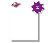 Label Planet® 2 Per Page/Sheet, 25 Sheets (50 Sticky Labels), White Matt A4 Large Rectangle Stickers With Square Corners, Printable on Laser or Inkjet Printer, UK LP2/105, 105 x 298 MM, Case Labelling