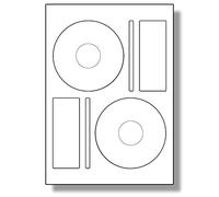 Label Planet® 2 Per Page/Sheet, 5 Sheets (10 Sticky CD/DVD Face Labels), White Blank Matt Paper Plain A4 Circular Stickers, for Laser/Copier or Inkjet Printer, UK LPCD118P, 118MM Diameter 41MM Hole