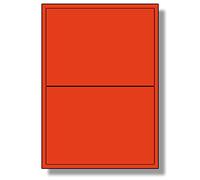Label Planet® 2 Per Sheet, 10 Sheets (20 Crimson RED Removable Labels) Matt, Crimson Coloured Labels on A4 Paper with Removable Adhesive for Desktop Printers 1996 x 1435mm, LP2/199 CCRDRR
