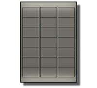 Label Planet® 21 Per Page/Sheet, 10 Sheets (210 Metallic Silver Sticky Labels), All Purpose Blank A4 Address Shipping Stickers, for Laser Printer Only, UK LP21/63 LS, 63.5 x 38.1 MM