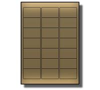 Label Planet® 21 Per Page/Sheet, 5 Sheets (105 Metallic Gold Sticky Labels), All Purpose Blank A4 Address Shipping Stickers, for Laser Printer Only, UK LP21/63 M, 63.5 x 38.1 MM