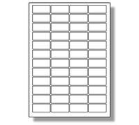 Label Planet® 48 Per Page/Sheet, 100 Sheets (4800 Mini Sticky Labels), White Blank Matt Self-Adhesive Plain A4 Address Stickers, for Laser or Inkjet Printer, UK LP48/45, 45.7 x 21.2 MM, All Purpose