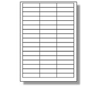 Label Planet® 51 Per Page/Sheet, 50 Sheets (2550 Sticky SUSPENSION FILE TAB Labels), White Blank Matt Plain A4 Stickers, For Laser/Copier or Inkjet Printer, UK LP51/57, 57 x 15 MM, General/All Purpose