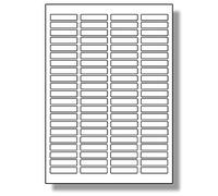 Label Planet® 84 Per Page/Sheet, 5 Sheets (420 Sticky Tiny Gloss Labels), White Thin Glossy A4 Tabs for Product Packing/Branding Stickers, for Laser/Copier Printers Only, LP84/46 GW, 46 x 11.1 MM