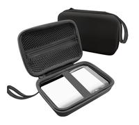 Label Printer Carry Case, Compatible with SUPVAN E10, Nelko P21, NIIMBOT D110, Phomemo D30, Protective Case for Labelling Device, Case Only (Black)