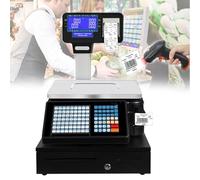 Label Printing Scale, Commercial Food Scale with Receipt Printer, Digital Barcode Scales for Retail and Supermarkets, Dual LCD Displays
