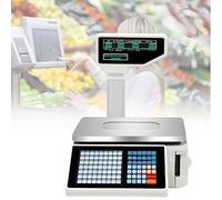Label Printing Scale, Price Computing Scale for Retail Store & Supermarket, 15kg/30kg Capacity, Accurate and Durable, Great for Commercial Use