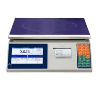 Label Printing Scale with Built-In Receipt Printer and Big Screen Display, Perfect for Weighing and Counting in Supermarkets and Shops, Max Weight 15kg