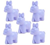 Label Provence Nature - French Novelty Soap - Donkey Shaped with Organic Donkey Milk - For Body Wash or Decoration - Lavender Fragrance - 145g - Set of 5