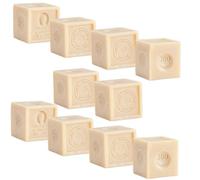 Label Provence Nature Savon De Marseille - Biodegradable French Soap Cube Made with 72% Pure Organic Vegetable Oil - Nourishing - Hands Body Laundry and Household Washing - 300g Cube - Set of 10