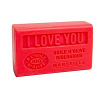 Label Provence Nature Savon de Marseille - French Soap Made With Pure Organic Olive Oil and Shea Butter - I Love You Fragrance - 125 Gram Bar