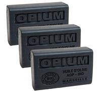 Label Provence Nature Savon de Marseille - Nourishing French Soap Made With Pure Organic Olive Oil and Shea Butter - Opium Fragrance - 125 Gram Bar - Set of 3
