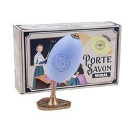 Label Provence Nature Savon de Marseille - Rotating Soap Holder - Wall Mounted for Easy Hand and Body Wash - Durable Brass Finish - 270g French Fragrance Soap Included - Lavender