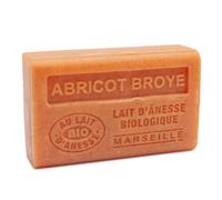 Label Provence Savon de Marseille - French Soap Made With Fresh Organic Donkey Milk - Crushed Apricot Fragrance - 125 Gram Bar