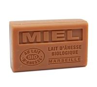 Label Provence Savon de Marseille - French Soap Made With Fresh Organic Donkey Milk - Honey Fragrance - 125 Gram Bar