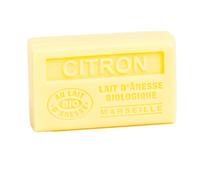 Label Provence Savon de Marseille - French Soap Made With Fresh Organic Donkey Milk - Lemon Fragrance - 60 Gram Bar