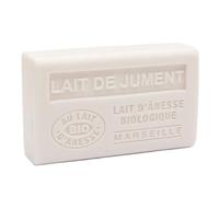 Label Provence Savon de Marseille - French Soap Made With Fresh Organic Donkey Milk - Mare's Milk Fragrance - 125 Gram Bar