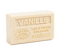Label Provence Savon de Marseille - French Soap Made With Fresh Organic Donkey Milk - Vanilla Fragrance - 60 Gram Bar
