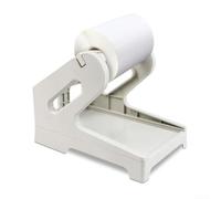 Label Roll Holder for Thermal Printers - Fanfold Label Stand Compatible with for dymo for Zebra - Stable Desktop Organizer White 7.9x5.2x5.9 Inch
