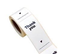 Label Sticker 150Pcs Simple Black White Rectangle Seal Sticker Stickers for Homemade Packaging Decoration Label 8.5 * 4cm Roll(White)