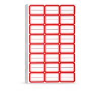 Label Stickers, Paper, Writable, Red, 24-2, 50 Sheets/Pack