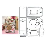 Label Tag Metal Die Cuts, Label Tag Cutting Dies Cut Stencils for DIY Scrapbooking Cards Decorative Embossing Paper Dies for Scrapbooking Card Making