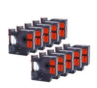 Label Tape 6 Mm 9 Mm 12 Mm D1 45013 45010 45018 40913 43613 45022 45023 Compatible with LabelManager 160 280 Label Maker(10PK-Black-ON-RED)