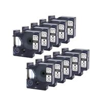 Label Tape 6 Mm 9 Mm 12 Mm D1 45013 45010 45018 40913 43613 45022 45023 Compatible with LabelManager 160 280 Label Maker(10PK-Black-ON-Clear)