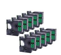 Label Tape 6 Mm 9 Mm 12 Mm D1 45013 45010 45018 40913 43613 45022 45023 Compatible with LabelManager 160 280 Label Maker(10PK-Black-ON-Green)