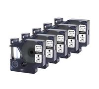 Label Tape 6 Mm 9 Mm 12 Mm D1 45013 45010 45018 40913 43613 45022 45023 Compatible with LabelManager 160 280 Label Maker(5PK-Black-ON-White)