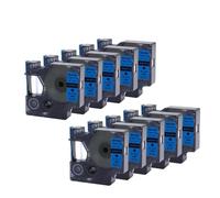 Label Tape 6 Mm 9 Mm 12 Mm D1 45013 45010 45018 40913 43613 45022 45023 Compatible with LabelManager 160 280 Label Maker(10PK-Black-ON-Blue)