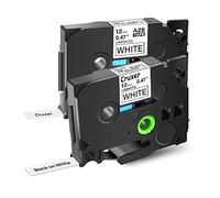Label Tape Replacement for Brother-2 Pack P Touch Label Tape Compatible with Brother TZe-231 TZ-231 Laminated,Black on White 12mm 0.47",for PT-H110 PT-P300BT PT-H107B PT-D210VP PT-H500 GL-H105 PT-D400