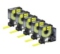 Label Tapes A45018 Black On Yellow 12mm 19mm Compatible With LabelManager 300 350 350D 360D(5PK)
