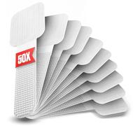 LABEL THE CABLE Self-Adhesive Hook and Loop Cable Holders for Perfect Cable Management - Cable Organisers for Walls & Desks - LTC WALL STRAPS - Pack of 50 - White - PRO 3120