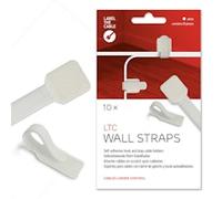 LABEL THE CABLE Wall Cable Management Clips Self-Adhesive (White)
