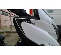 labelbike - 2 3D Stickers Motorcycle Scooter Edges Decorations and Protections in Resin Compatible with Suzuki Burgman 400 2017-2025 - Carbon Color