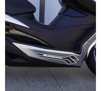 labelbike - 2 Stickers Motorbike Scooter Burgman Written Accessories Compatible with Suzuki - Color Carbon White