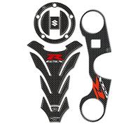 labelbike - 3D Gel Resin Stickers Kit Decorations and Protections Tank, Tank Cap and Steering Fork Plate Motorcycle compatible with SUZUKI GSX-R 600-750 2006-2016 and GSX-R 1000 2007-2008