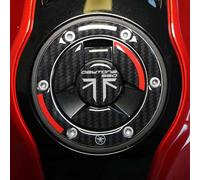 labelbike 3D Motorcycle Tank Cap Sticker compatible with Triumph | Daytona 660 2024, Resin Protection, Anti-scratch, Decoration, Red