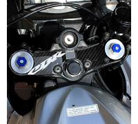 labelbike - 3D Sticker Motorcycle Fork Plate Steering Protection and Decoration in Resin with Official License compatible with Honda CBR 600 RR 2007-2016 and 2024-2025 - White CBR Logo